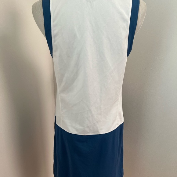 Angle New York SUE Zip Front Tennis Dress Blue White Pockets Sz S $175 NWT - Picture 3 of 7
